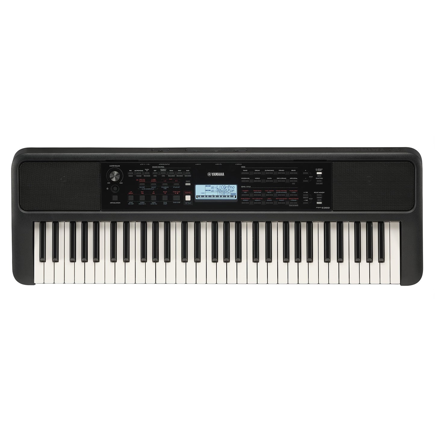 Yamaha PSR-E383 61-key Portable Touch Sensitive Keyboard w/Adaptor