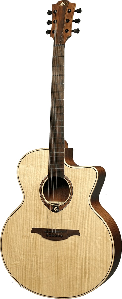 LAG Guitars Tramontane 177 Jumbo Acoustic / Electric Guitar, Gloss