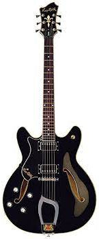 Hagstrom 6 String Viking Model Electric Guitar, Black Gloss