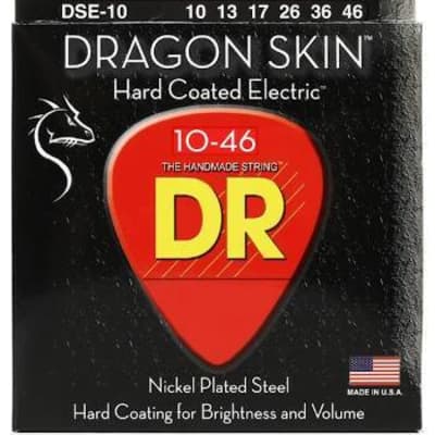 DR Strings DR Handmade Strings DSE-10 DR Dragon Skin Electric with K3 technology Coating, Medium 10-46