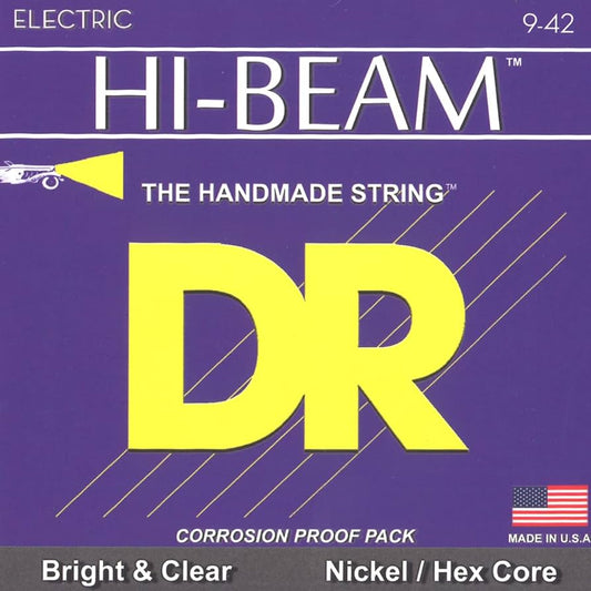 DR Strings MTR-10 HIBEAM™ Nickel Plated Electric Guitar Strings: Medium 1046