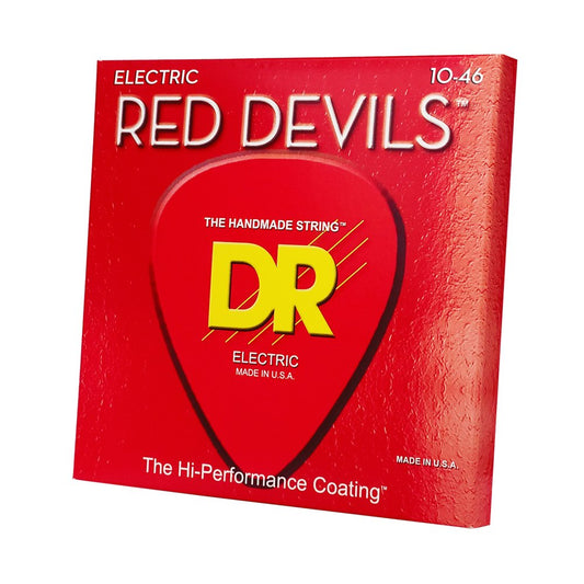 DR STRINGS RDE-10 RED DEVILS-EXTRA-LIFE RED COATED ELECTRIC 10-46