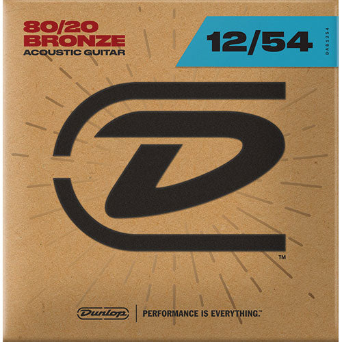 DAB1254 DUNLOP 80/20 BRONZE -LIGHT STRINGS 12-54