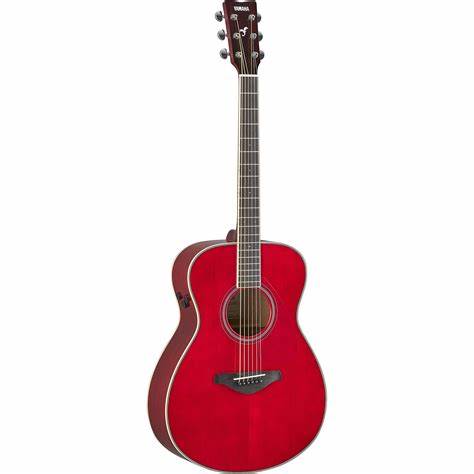 Yamaha FS TransAcoustic Guitar w/Solid Spruce Top - Ruby Red FSCTA