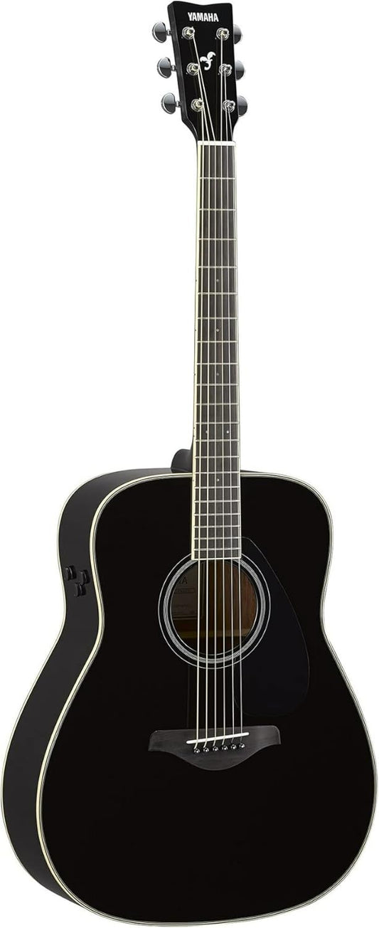Yamaha FGTA BL TransAcoustic Guitar w/Solid Spruce Top - Black