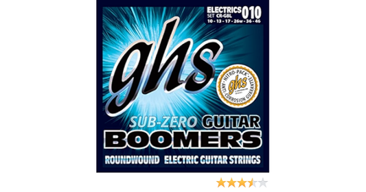 GHS 010 Sub-Zero Boomers Electric Guitar Strings Light 10-46