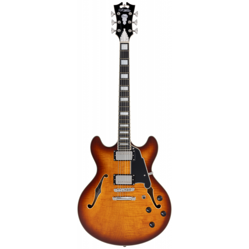 D'Angelico Premier DC Electric Guitar - Dark Iced tea Burst