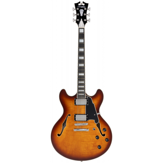 D'Angelico Premier DC Electric Guitar - Dark Iced tea Burst