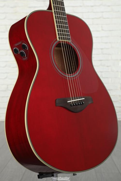 Yamaha FS TransAcoustic Guitar w/Solid Spruce Top - Ruby Red FSCTA