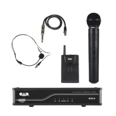 CAD Audio UHF Wireless Combo System - Handheld and Bodypack Microphone System - K Frequency Band