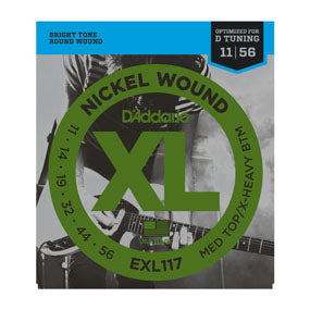 D'Addario EXL117 Nickel Wound, Medium Top/Extra-Heavy Bottom, 11-56