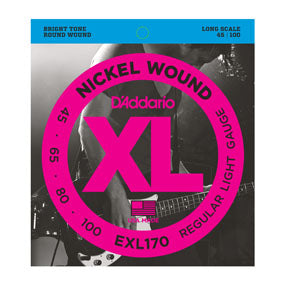 D'Addario EXL170 Nickel Wound Bass, Light, 45-100, Long Scale