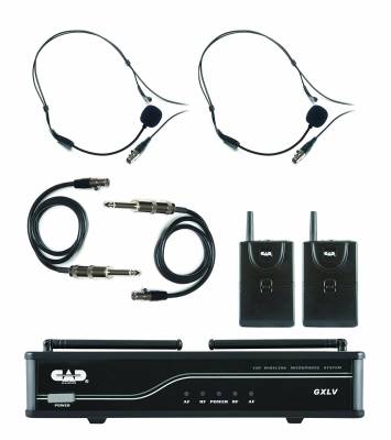 CAD Audio VHF Wireless Dual Bodypack Microphone System - H Frequency Band