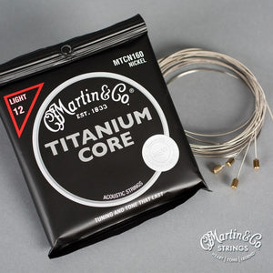 Martin MTCN160 Titanium Core Acoustic Guitar Strings Light 12-55
